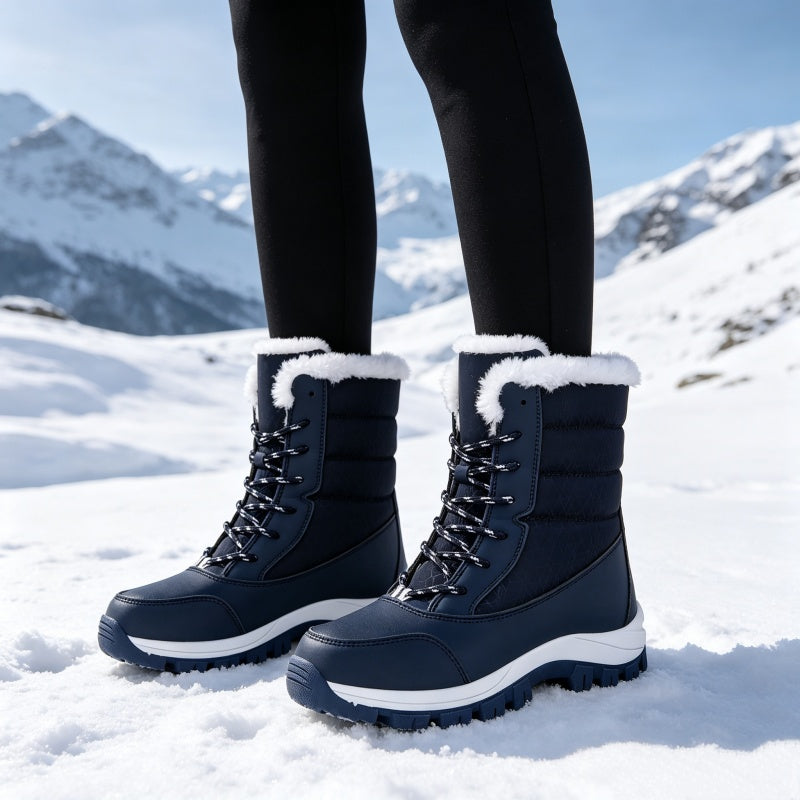 🥳💞 +26 000 vendues🔥👢Bottes de neige mi-mollet imperméables à doublure pelucheuse pour femmes🎁