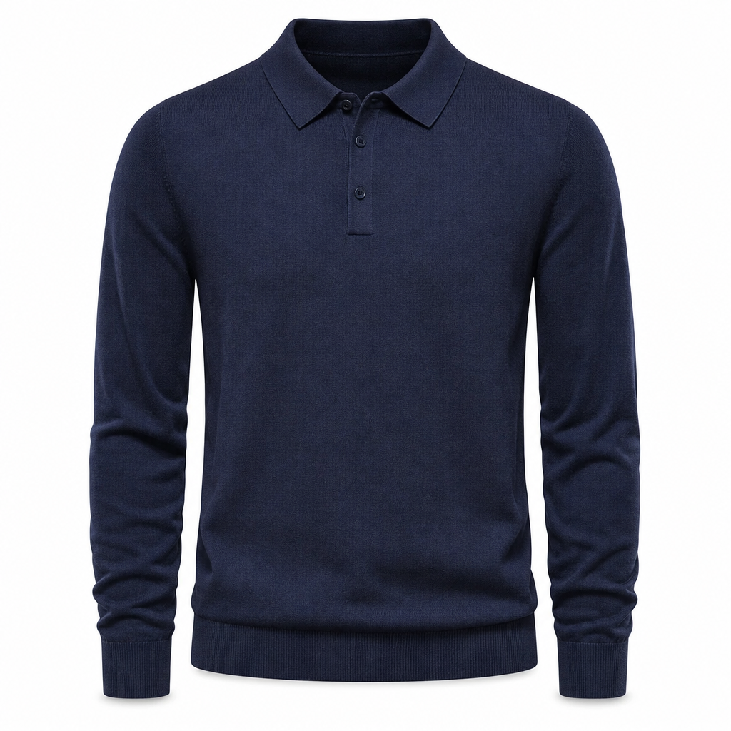 Pull-over en maille à manches longues et couleur unie pour homme