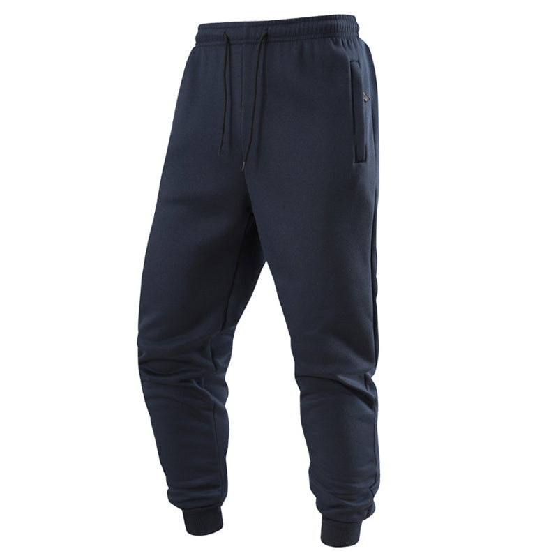 Men's Warm Joggers with Zipper Pockets