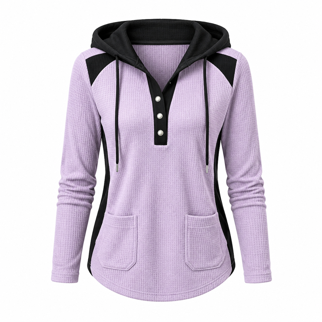 Pull en maille décontracté à col en V pour femme