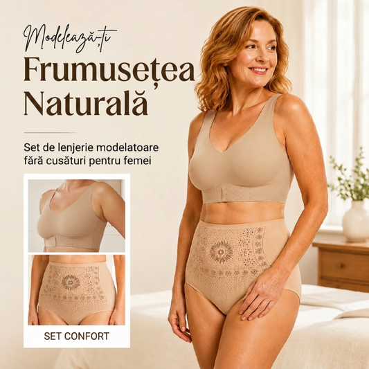 👙✨Komplet bezszwowy push-up (biustonosz + figi) – Modeluje, poprawia postawę, wygodny na co dzień