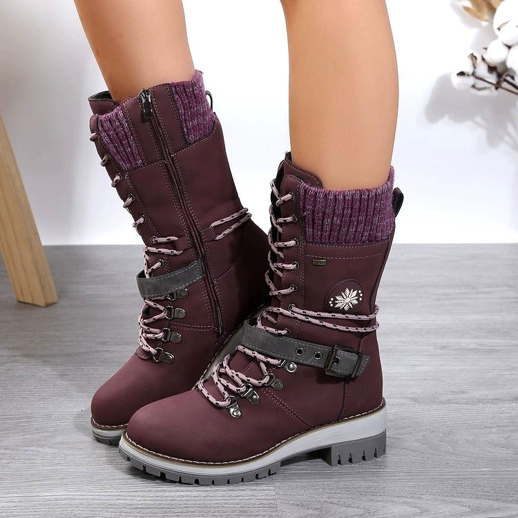 Bottes de neige étanches pour femme jusqu'aux genoux