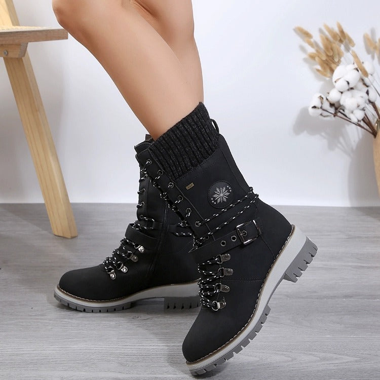 Bottes de neige étanches pour femme jusqu'aux genoux