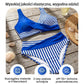 【S-3XL】🏊‍♀️Dwuczęściowy kostium kąpielowy bikini w blokach kolorystycznych i paski