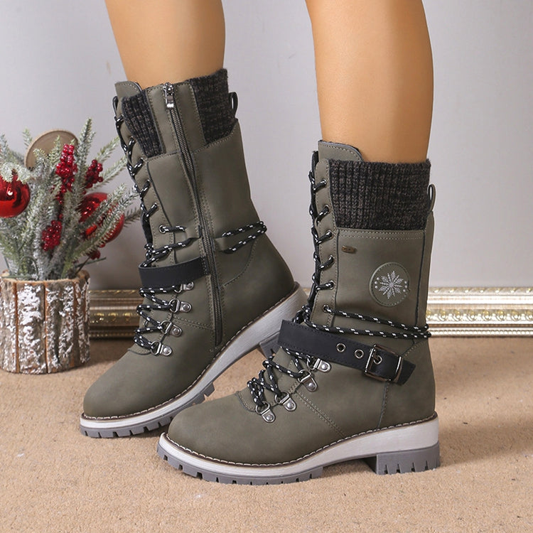 Bottes de neige étanches pour femme jusqu'aux genoux