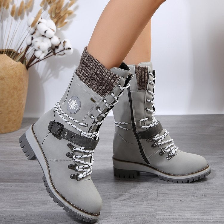 Bottes de neige étanches pour femme jusqu'aux genoux