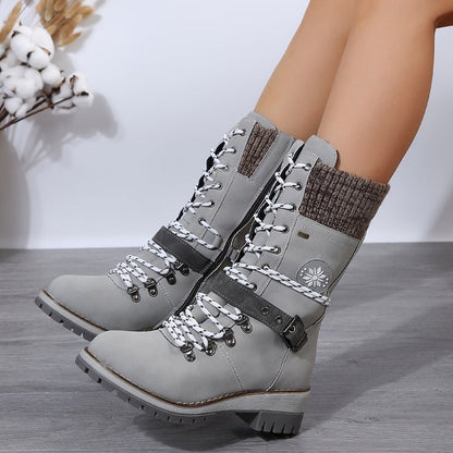 Bottes de neige étanches pour femme jusqu'aux genoux