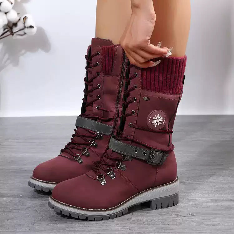 Bottes de neige étanches pour femme jusqu'aux genoux