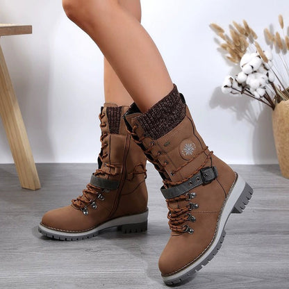 Bottes de neige étanches pour femme jusqu'aux genoux