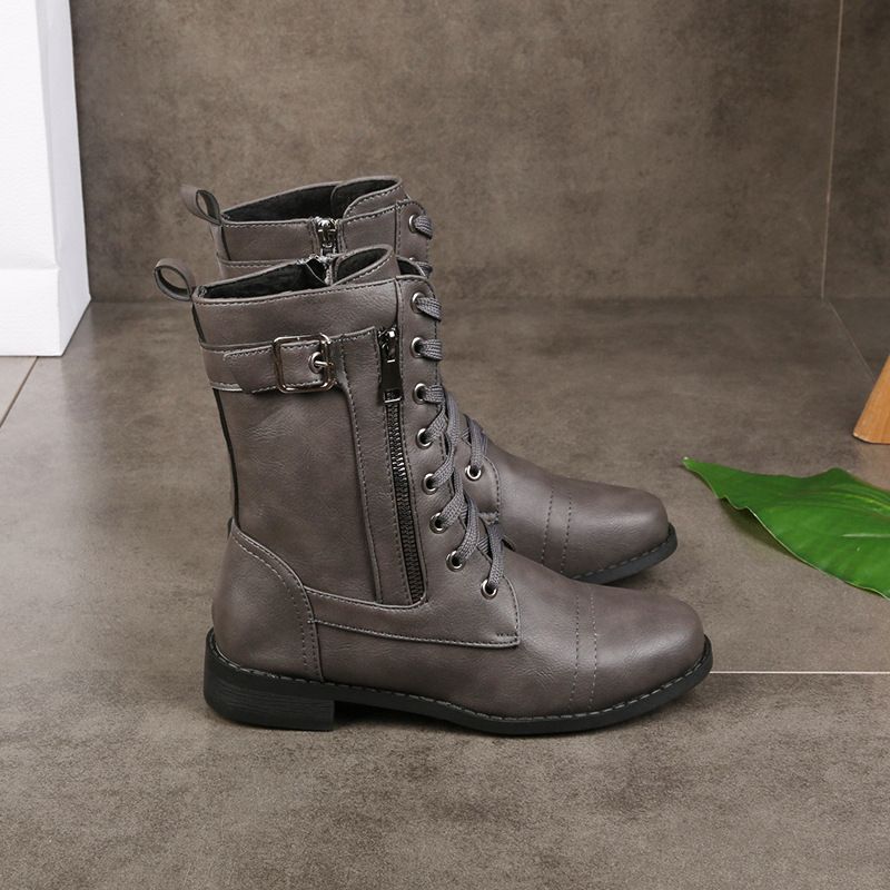 👢 Confort & Maintien | Bottines Femme en Cuir à Fermeture Latérale