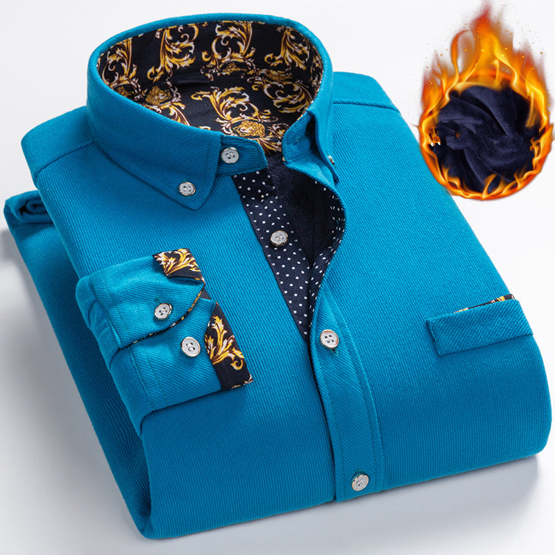 🔥 Black Friday : 50 % de réduction ! Chemise d’hiver en velours côtelé pour homme – Polaire épaisse, anti-rides & 4-en-1 (formel/décontracté) ✨🧥