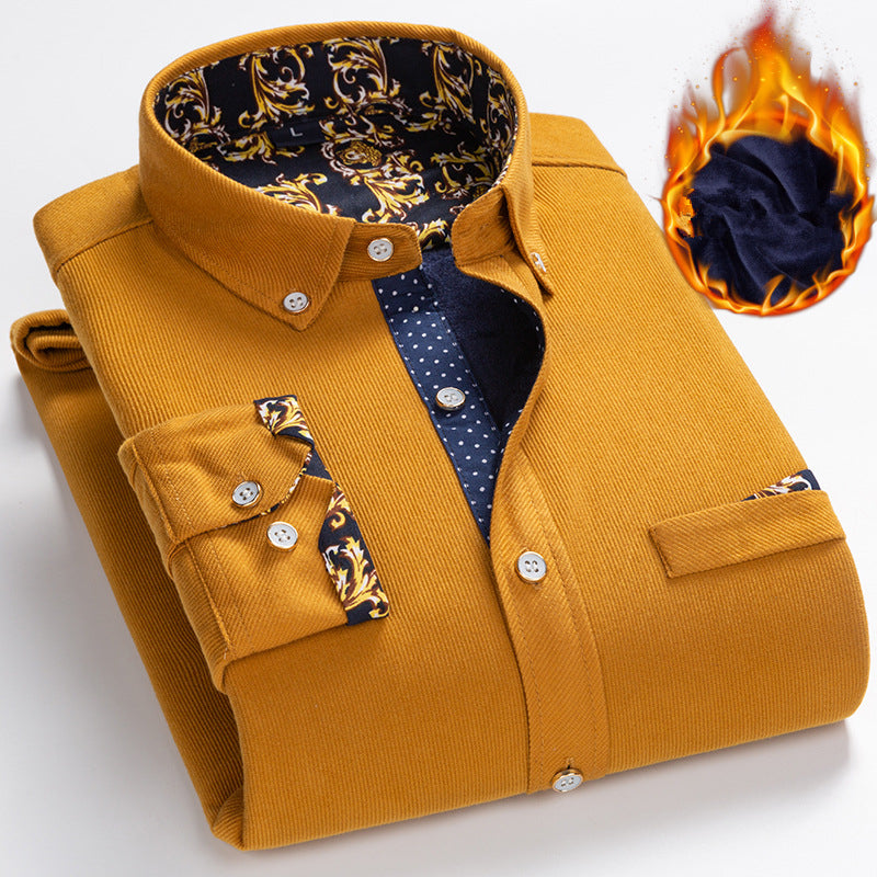 🔥 Black Friday : 50 % de réduction ! Chemise d’hiver en velours côtelé pour homme – Polaire épaisse, anti-rides & 4-en-1 (formel/décontracté) ✨🧥