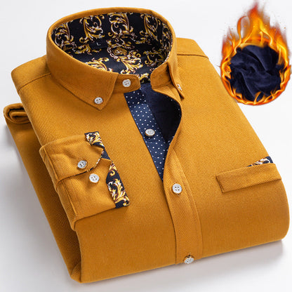 🔥 Black Friday : 50 % de réduction ! Chemise d’hiver en velours côtelé pour homme – Polaire épaisse, anti-rides & 4-en-1 (formel/décontracté) ✨🧥