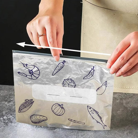 ✨Wielokrotnego użytku woreczki do przechowywania z aluminiową folią