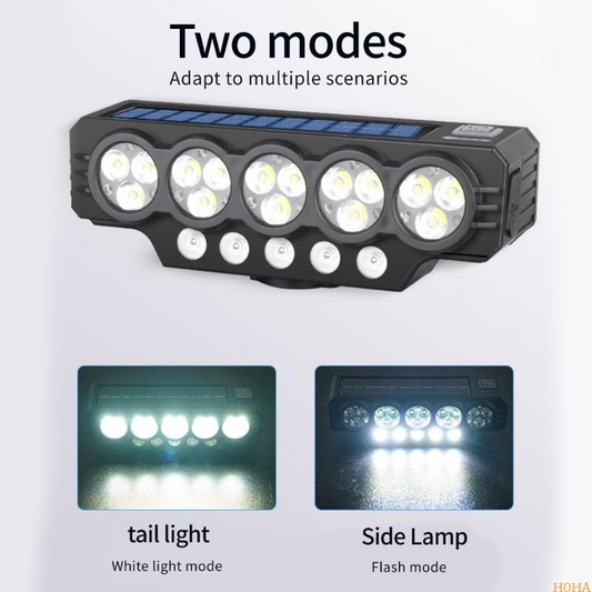 Lampki rowerowe zasilane energią słoneczną i USB