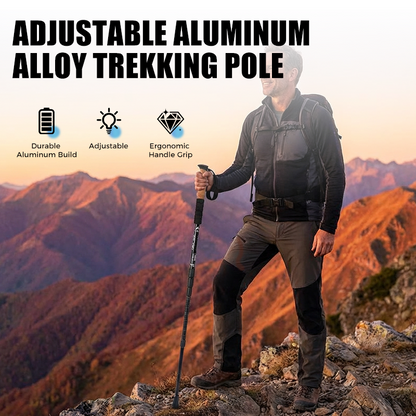 ⛰️Regulowane kijki trekkingowe ze stopu aluminium – wytrzymałe, amortyzujące wstrząsy, lekkie 🌲