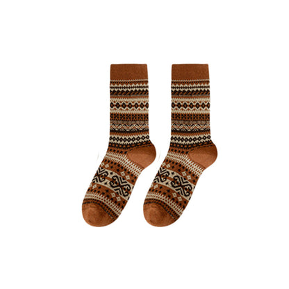Chaussettes de style ethnique rétro