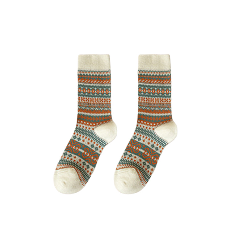 Chaussettes de style ethnique rétro