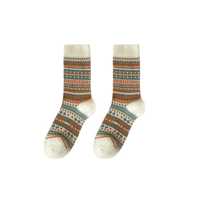 Chaussettes de style ethnique rétro