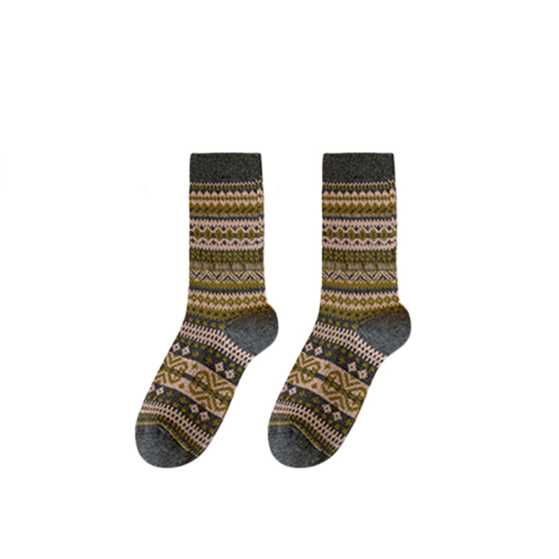 Chaussettes de style ethnique rétro