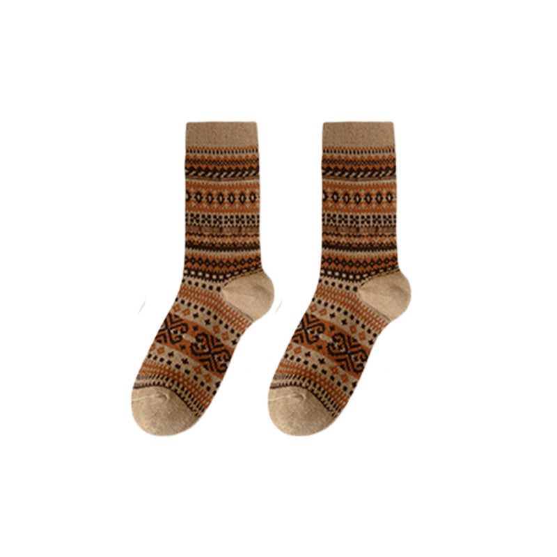 Chaussettes de style ethnique rétro