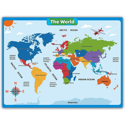 🗺️🧩Plakaty i tablice edukacyjne z tematyki geografii dla dzieci🪐