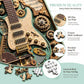Kreatywne puzzle 3D z gitarą w stylu steampunk