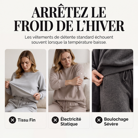 ❄️ Douceur d’Hiver | Ensemble Femme 2 Pièces Texturé & Cocooning⚡ Livraison gratuite