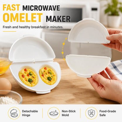 🥚 2‑w‑1 – Urządzenie do omletów i jajek na miękko – szybka maszyna do omletów, nieprzywierająca i wolna od BPA – idealna na zabiegane poranki i pożywne śniadania! ✨🍽️