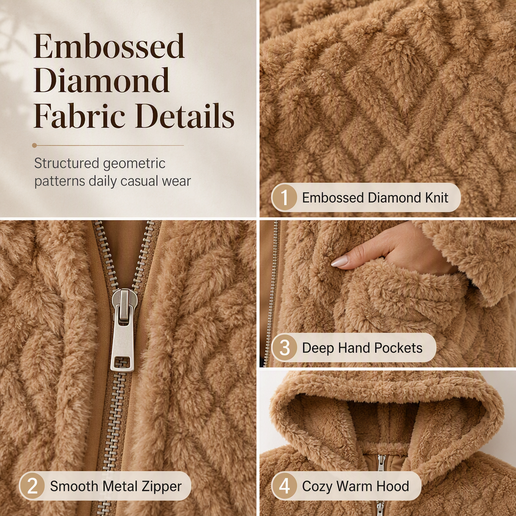 👚✨ Cardigan décontracté en tissu moelleux unie pour femme✨