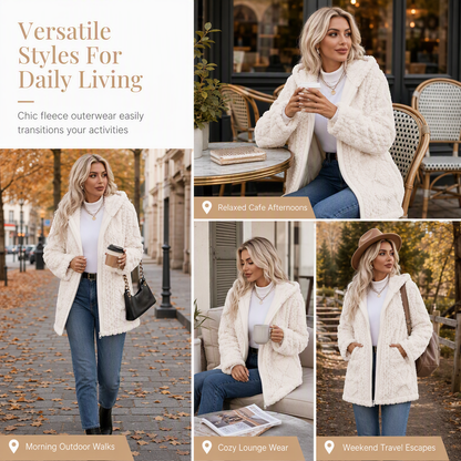 👚✨ Cardigan décontracté en tissu moelleux unie pour femme✨