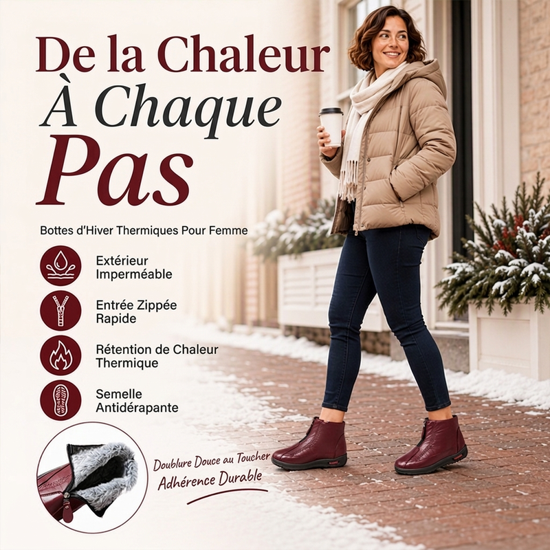 ❄️👢 Bottines d'hiver fourrées pour femme | Chaudes, confortables et antidérapantes ✨