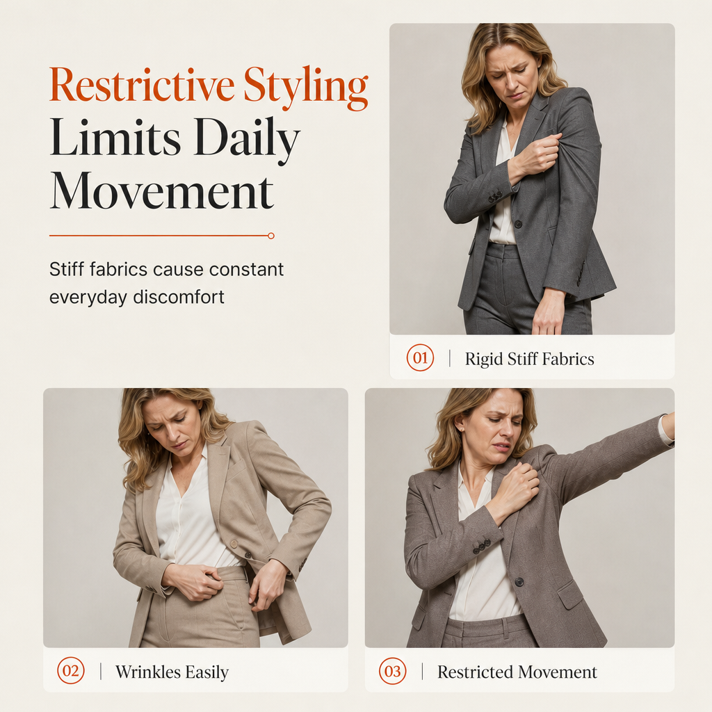📢📢50 % DE RÉDUCTION !! ⏰Ensemble élégant d'automne pour femme, composé de deux pièces : un manteau rétro à manches longues et un pantalon sobre