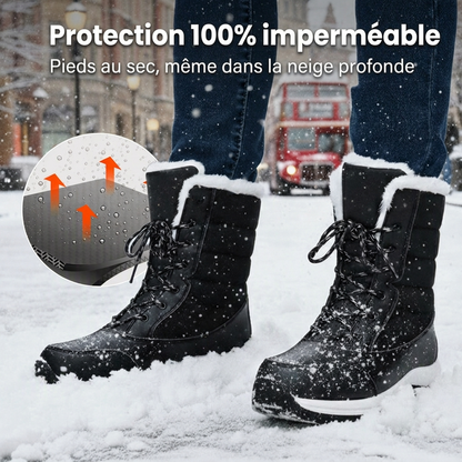 🥳💞 +26 000 vendues🔥👢Bottes de neige mi-mollet imperméables à doublure pelucheuse pour femmes🎁