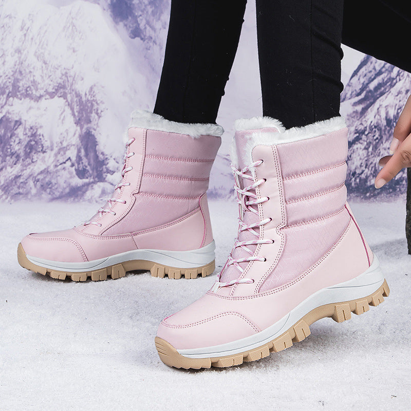🥳💞 +26 000 vendues🔥👢Bottes de neige mi-mollet imperméables à doublure pelucheuse pour femmes🎁