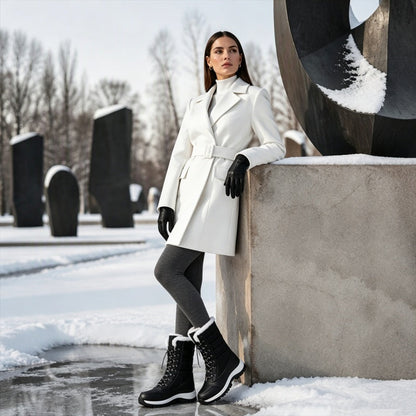 🥳💞 +26 000 vendues🔥👢Bottes de neige mi-mollet imperméables à doublure pelucheuse pour femmes🎁