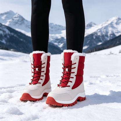 🥳💞 +26 000 vendues🔥👢Bottes de neige mi-mollet imperméables à doublure pelucheuse pour femmes🎁