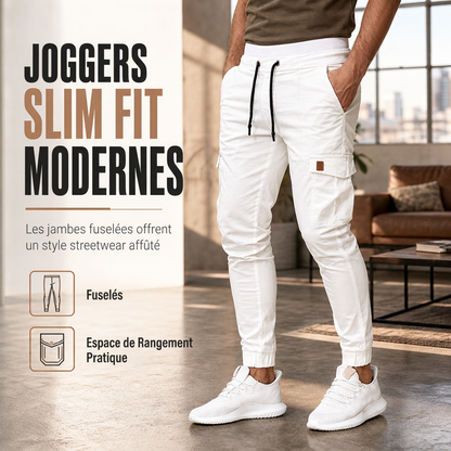 🎁Soldes ! Prix cassés🌍Pantalon Jogger Cargo Unisexe Couleur Unie Décontracté