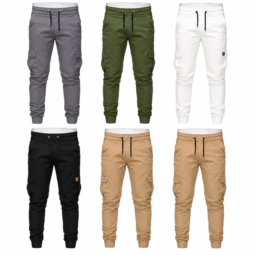🎁Soldes ! Prix cassés🌍Pantalon Jogger Cargo Unisexe Couleur Unie Décontracté