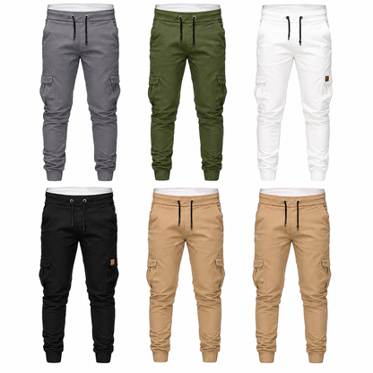 🎁Soldes ! Prix cassés🌍Pantalon Jogger Cargo Unisexe Couleur Unie Décontracté