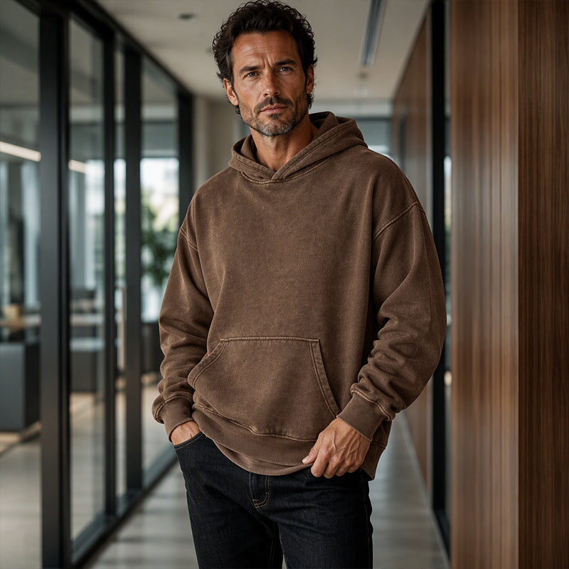 Sweat à capuche ample unisexe