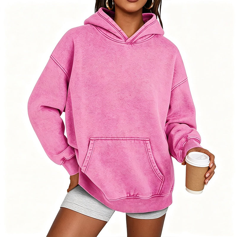 Sweat à capuche ample unisexe