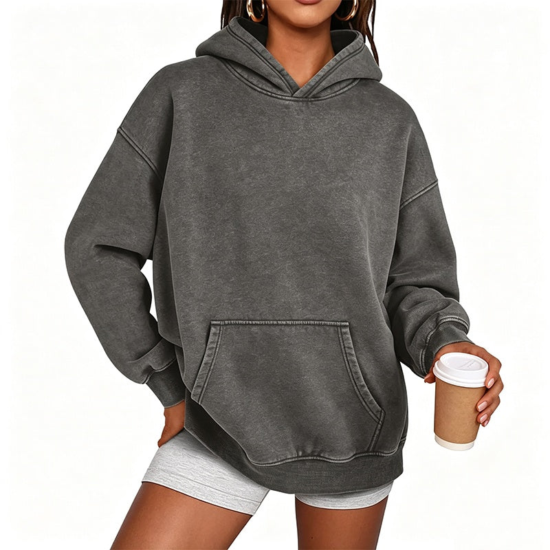 Sweat à capuche ample unisexe
