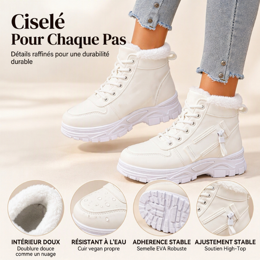 Bottines d'hiver chaudes pour femmes, doublure en peluche