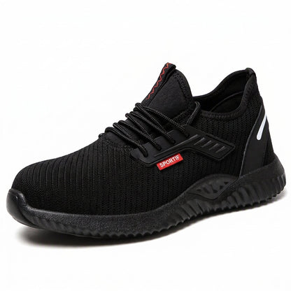 Chaussures de sécurité à embout acier pour homme, Bottines de travail respirantes légères, Chaussures de protection résistantes à la perforation