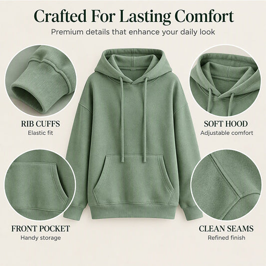 Hoodie oversize à cordon de serrage pour femme