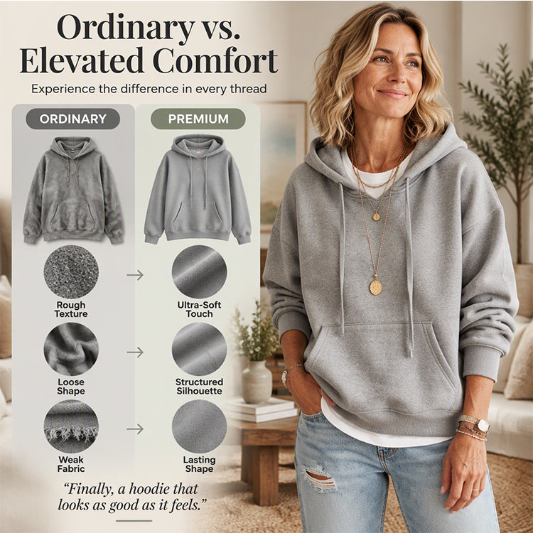 Hoodie oversize à cordon de serrage pour femme