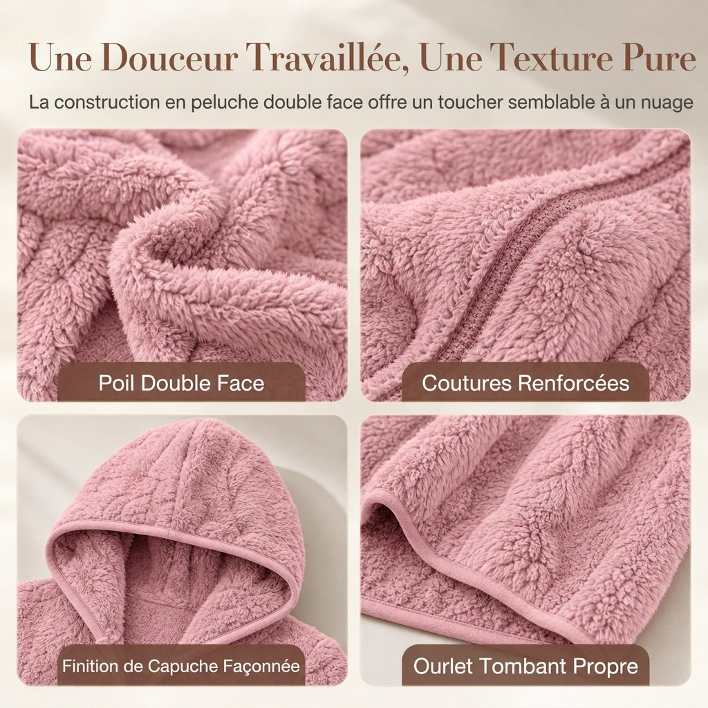 Manteau cardigan à capuche pelucheux décontracté pour femme