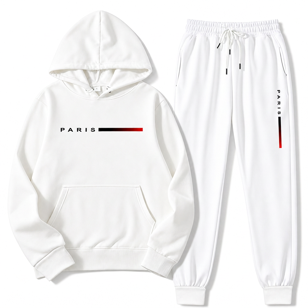 Ensemble de survêtement à capuche et pantalon long à imprimé lettres pour hommes, coupe ample