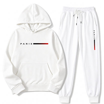 Ensemble de survêtement à capuche et pantalon long à imprimé lettres pour hommes, coupe ample